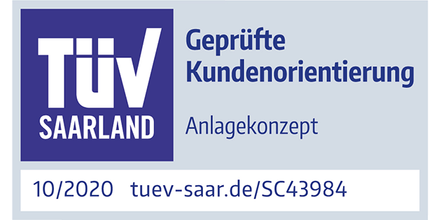 TÜV-geprüfte Kundenberatung „Anlagekonzept“